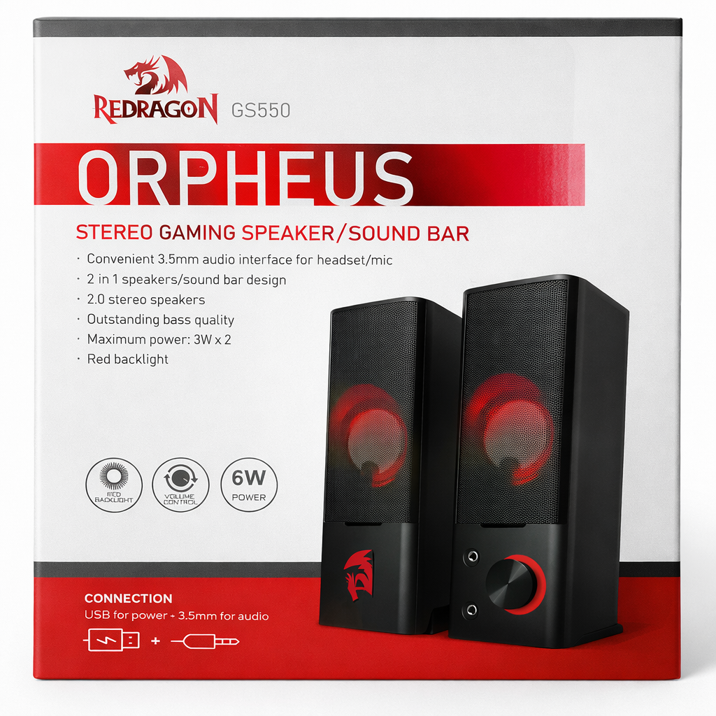 Redragon GS550 Orpheus Stereo Gaming Speaker / Sound Bar