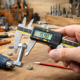 Moock Digital Caliper 0-6 Inch Stainless Steel Measuring Tool with Large LCD Screen Inch Millimeter Fraction Conversion