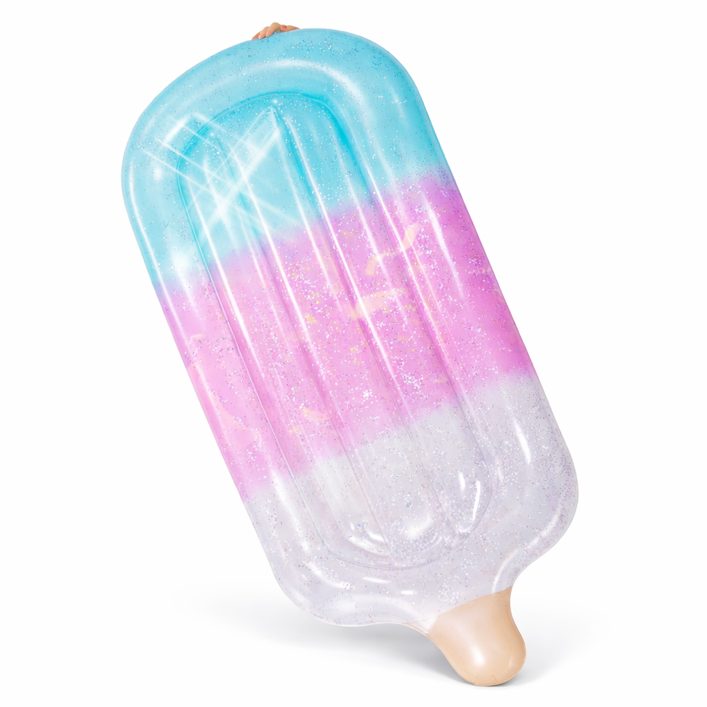 Sun Club Glitter Ice Pop Inflatable Pool Float Lounge Mat