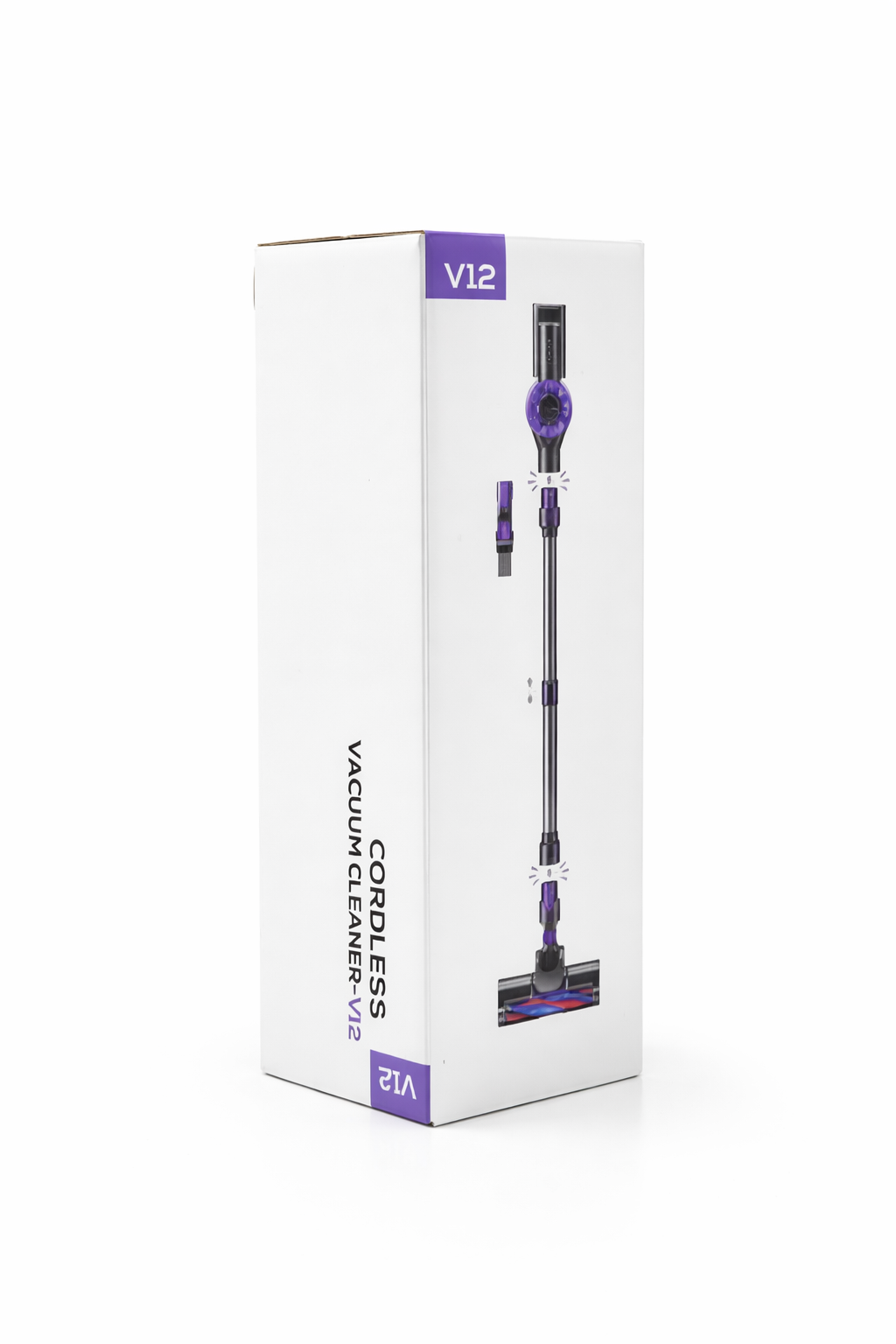 V12 Cordless Vacuum Cleaner – Powerful Lightweight Stick Vacuum with High Suction, Rechargeable Battery, Multi-Surface Cleaning