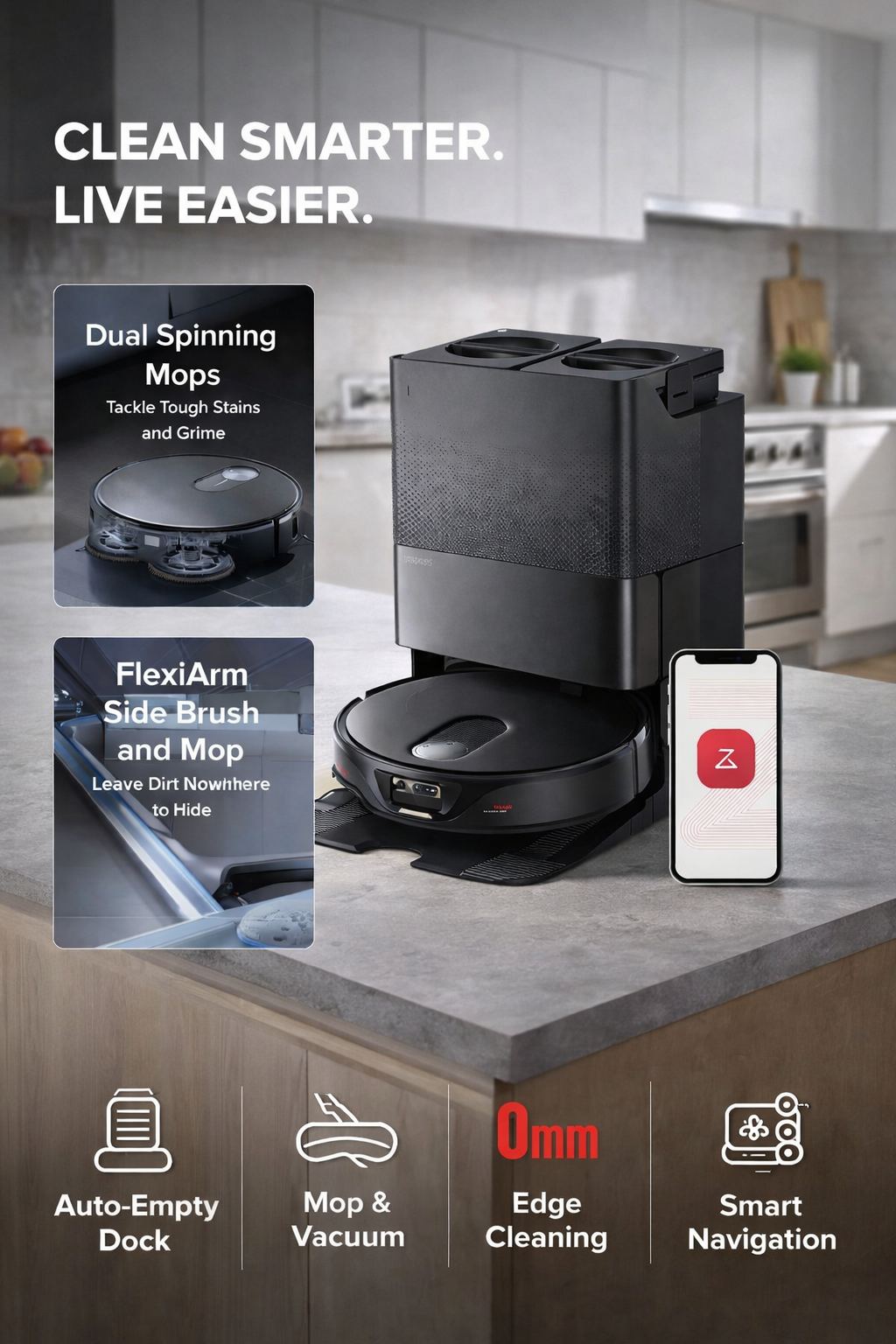 Roborock Q Revo Robot Vacuum & Mop with Multifunctional Self-Cleaning Dock