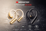 Monster Open Ear AC335 Bluetooth 5.4 Wireless Headphones 24H Playtime IPX5 Sweat Resistant ENC Calls