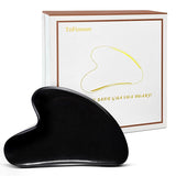 Gua Sha Massage Tool,Black Guasha Board Facial Tool,Skin Care Massager,Natural Jade Stone for Face,Eyes,Neck and Body-Spa Relaxing Meditation,Traditional Acupuncture Therapy Fight Against Aging product image