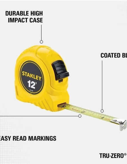 Stanley 12 ft. Global Tape Measure – Durable Locking Blade (30-485HD)