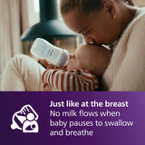 Philips Avent Natural Baby Bottles with Natural Response Nipples (Fast Flow, Flow 4), 11oz, 3-Pack, SCY906/93