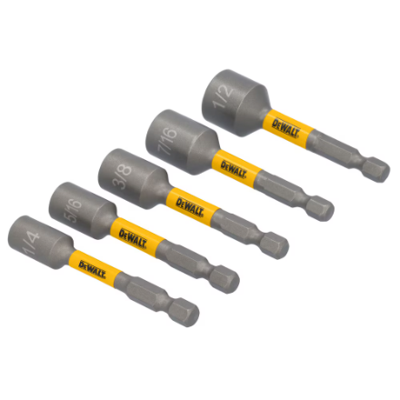 DeWalt MaxFit Ultra Magnetic Nut Drivers – 5-Piece Set (DWAFTND5)