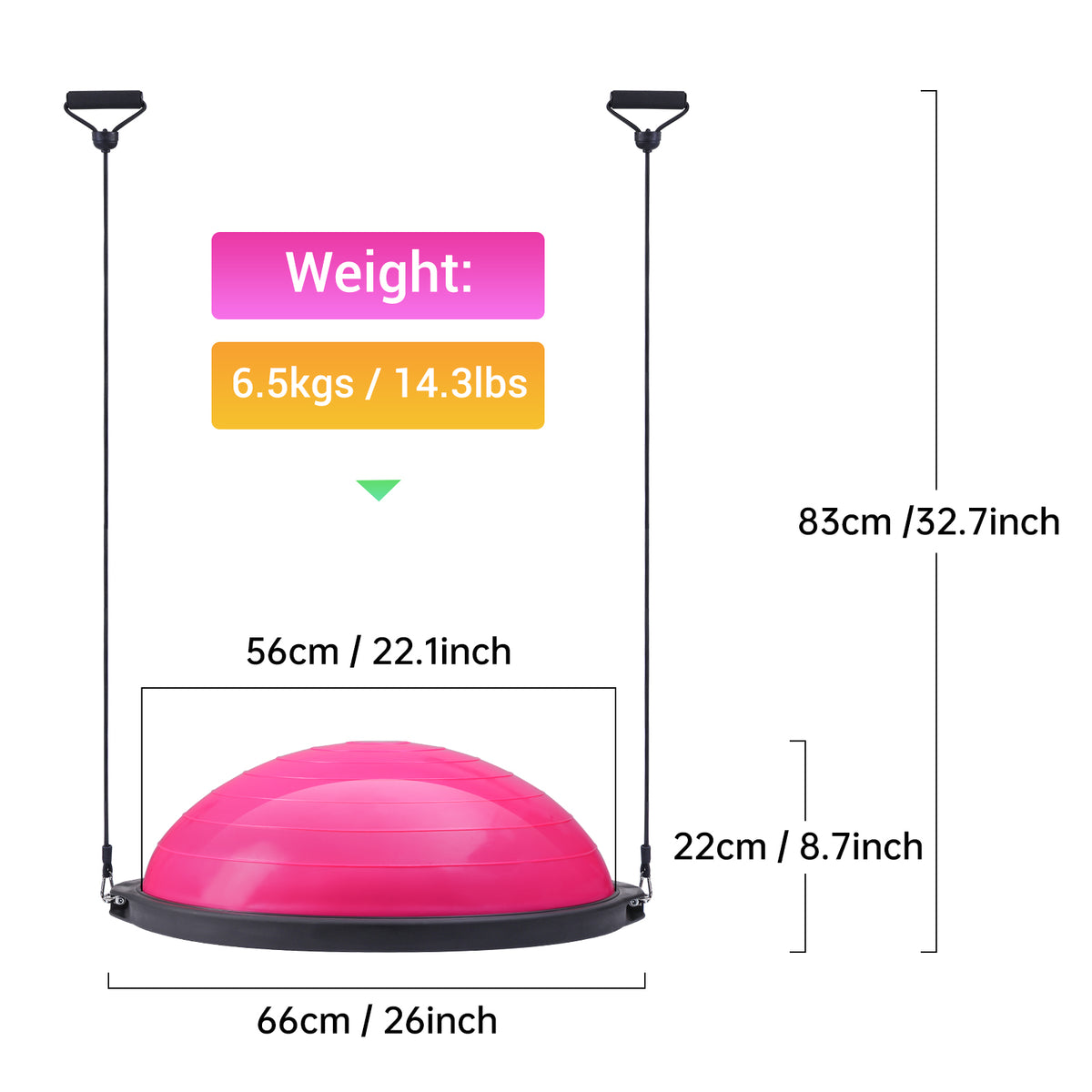 NICEC Large Balance Ball – Silver | Exercise & Stability Ball for Fitness & Core Training