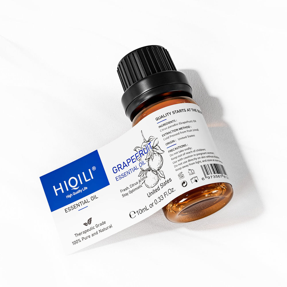 Hiqili Essential Grapefruit Oil 10ml (0.33 fl oz) – 100% Pure Aromatherapy Essential Oil