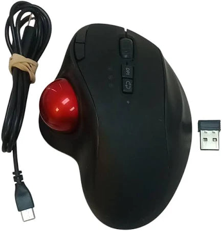 Jelly Comb Wireless Trackball Mouse – Ergonomic Design with Dual Bluetooth & USB Receiver