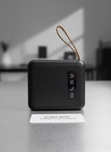 K16 Power Bank 10,000 mAh Portable Charger with 4 Built-In Charging Cables – Fast Charge USB-C, Lightning & Micro USB, Dual Output, Slim Powerbank for iPhone, Samsung, Android Devices