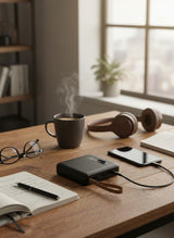 K16 Power Bank 10,000 mAh Portable Charger with 4 Built-In Charging Cables – Fast Charge USB-C, Lightning & Micro USB, Dual Output, Slim Powerbank for iPhone, Samsung, Android Devices