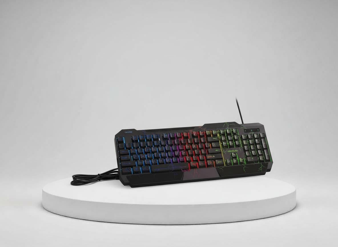 Moxom MX-KB08 Fantasy Gaming Keyboard – RGB Backlit, Mechanical Feel Wired USB Keyboard