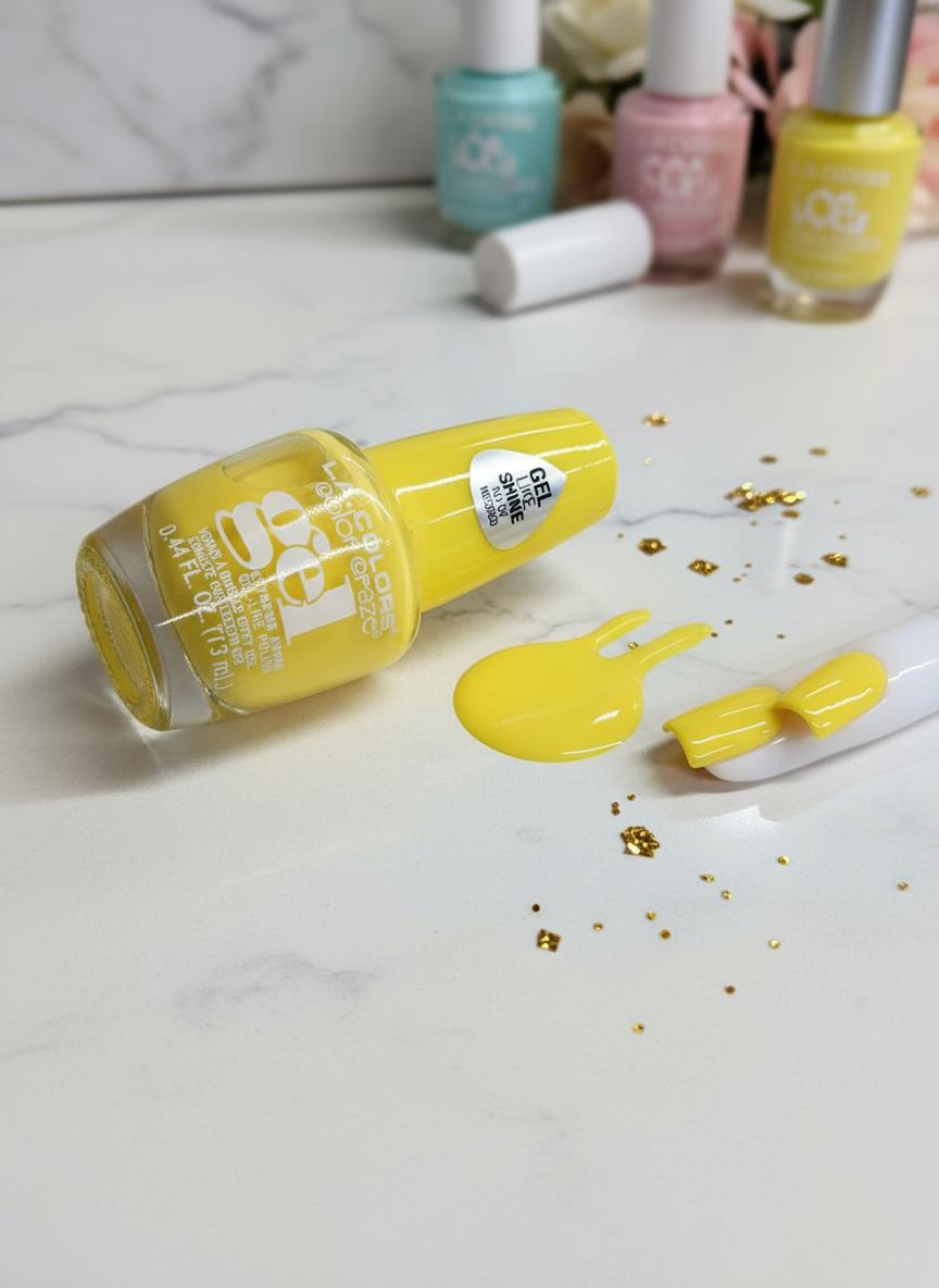 L.A. Colors Extreme Shine Gel Like Nail Polish Value Bundle – High Gloss, Long Lasting, Chip Resistant, No UV Needed