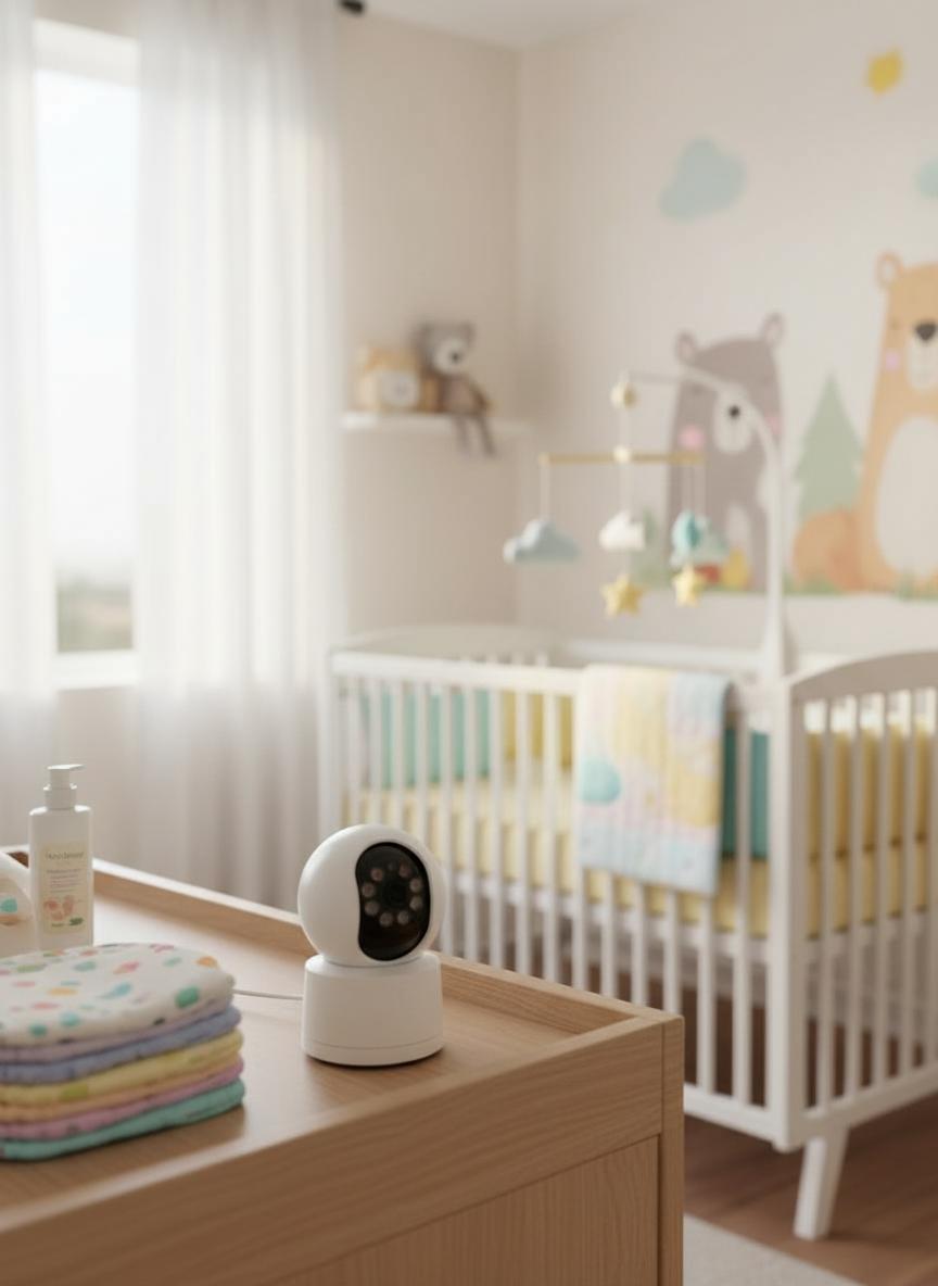 Smart Indoor Wi-Fi Security Camera - HD Video with Multi-User Family Sharing