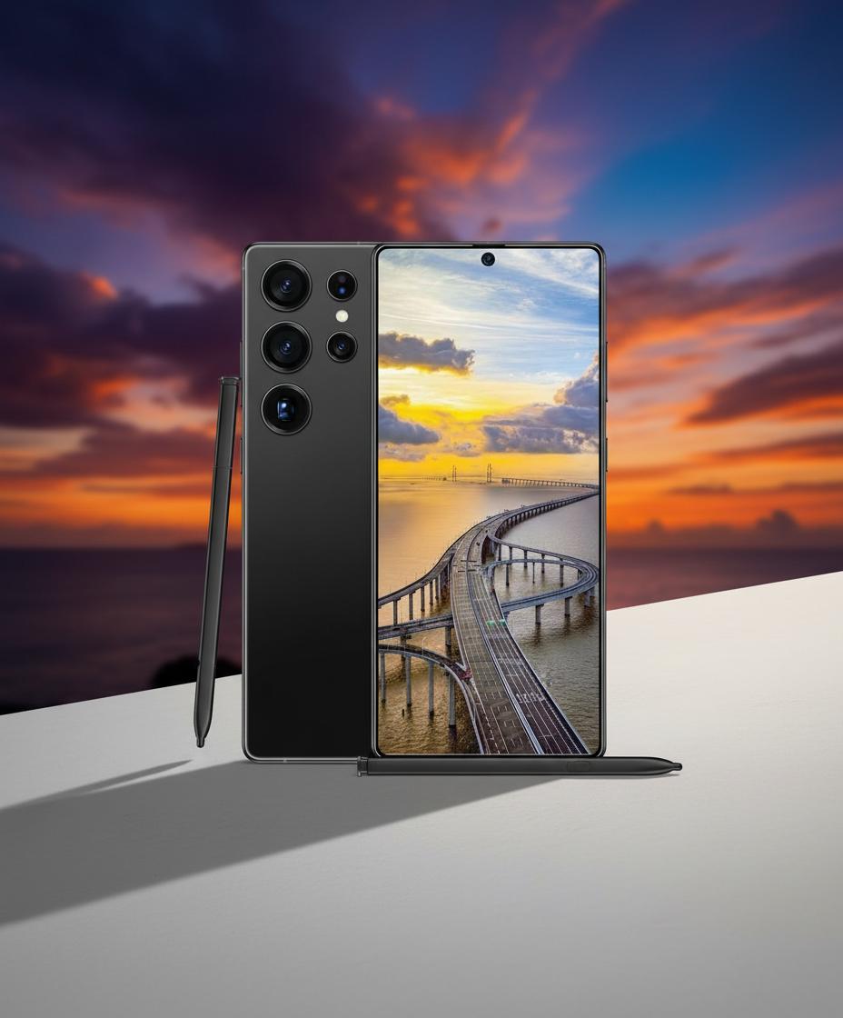 C25 Ultra Unlocked Android Smartphone 8GB RAM 256GB Storage, 7.3" HD Display, 108MP Camera, Dual SIM – Black