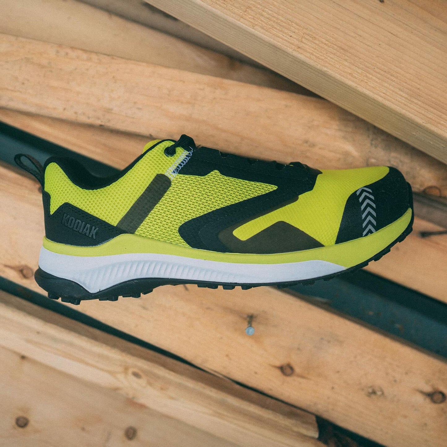 Kodiak Men's Quicktrail Low Nano Composite Toe Electrical Hazard Work Boot, Acid Lime, 14 Wide