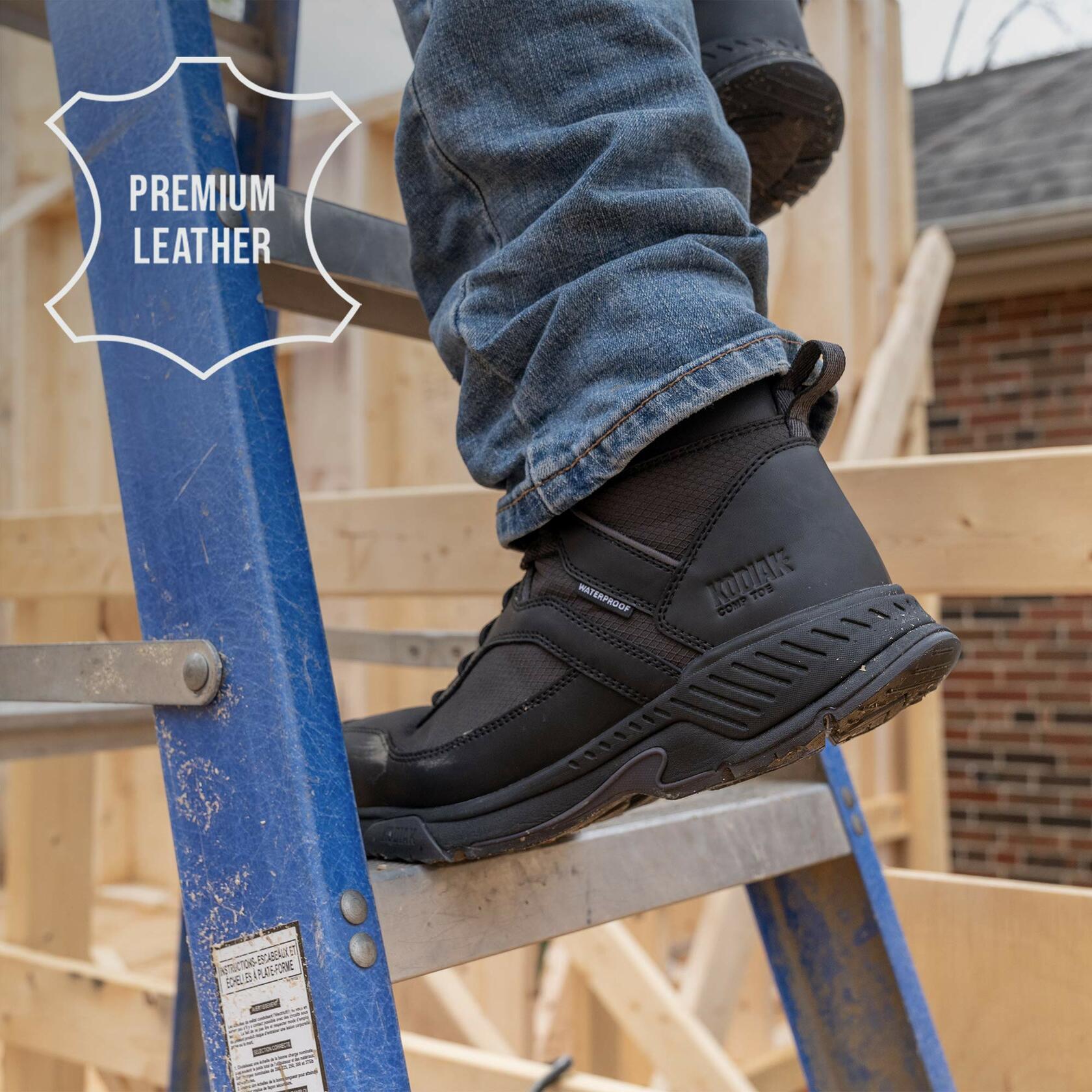 Kodiak Men's Mkt1 Quadcap Composite Toe Waterproof Industrial Boot, Black Gray, 12