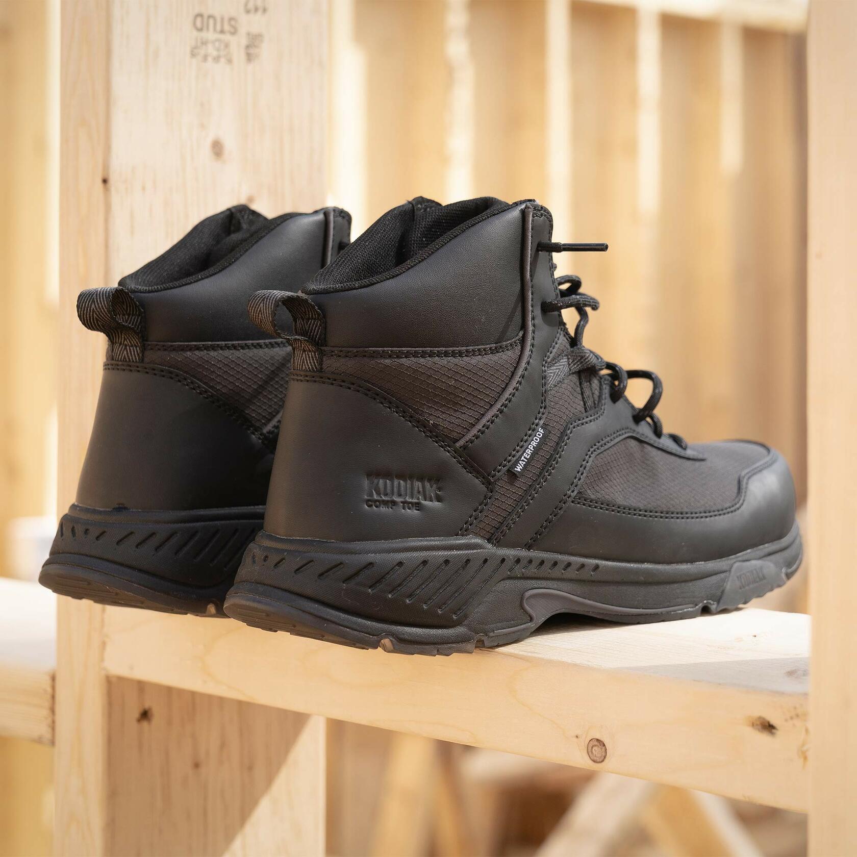 Kodiak Men's Mkt1 Quadcap Composite Toe Waterproof Industrial Boot, Black Gray, 12