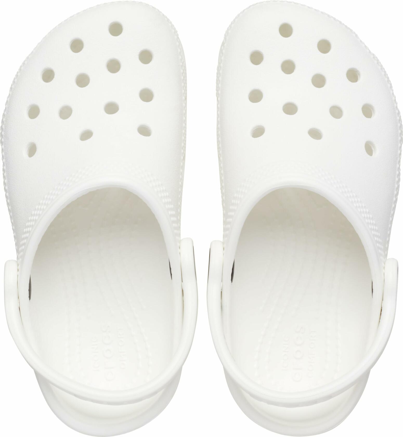 Crocs Unisex-Child Classic Clogs, White/White, 1 Little Kid
