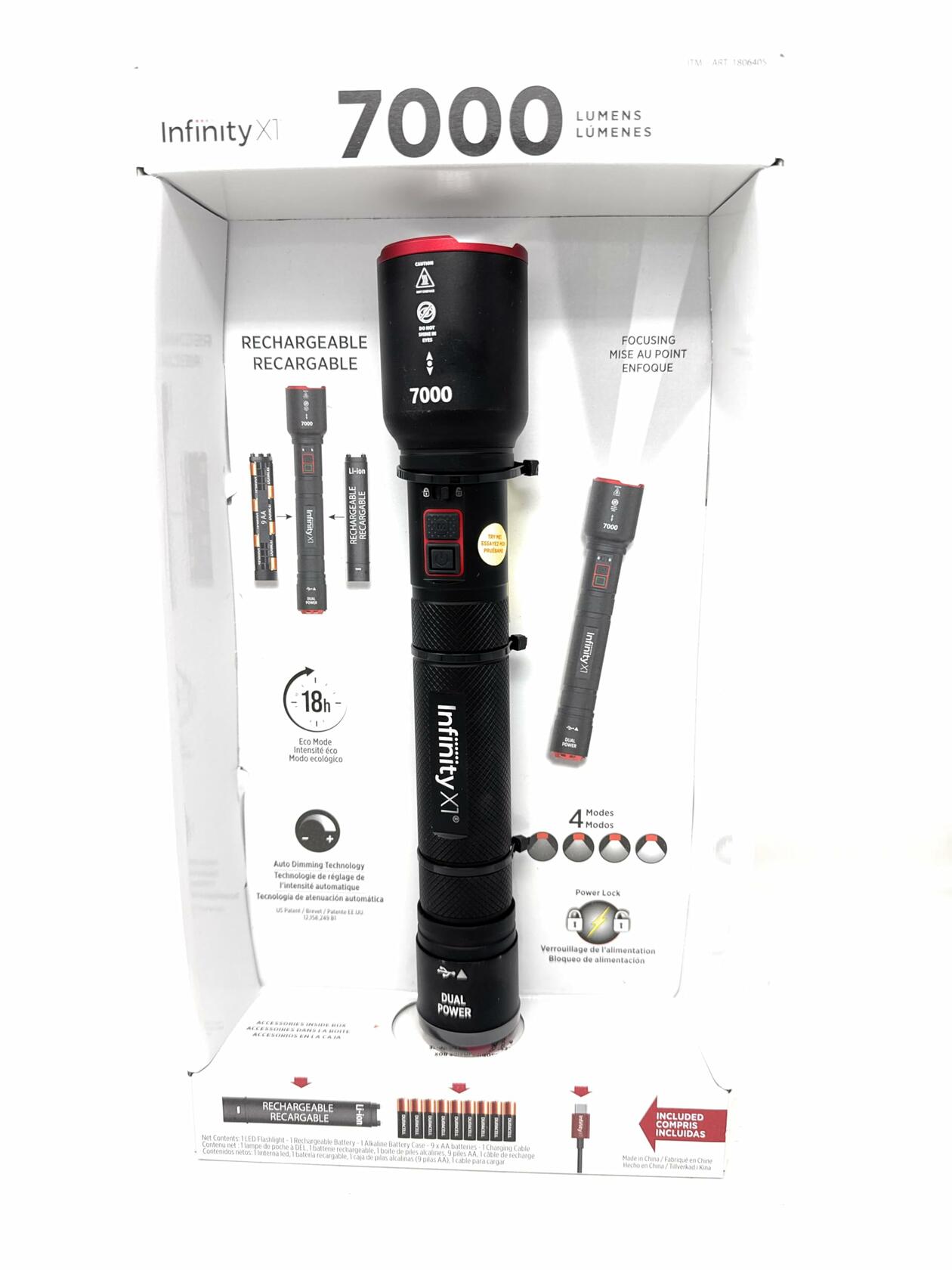 Infinity X1 7000 Lumen Rechargeable Flashlight