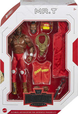 Mattel WWE Ultimate Edition Action Figure & Accessories Set, Mr. T 6-inch Collectible with 30 Articulation Points, Swappable Pieces & Entrance Gear