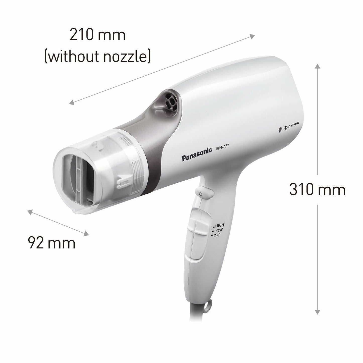 Panasonic EH-NA67 Nanoe Hair Dryer – White