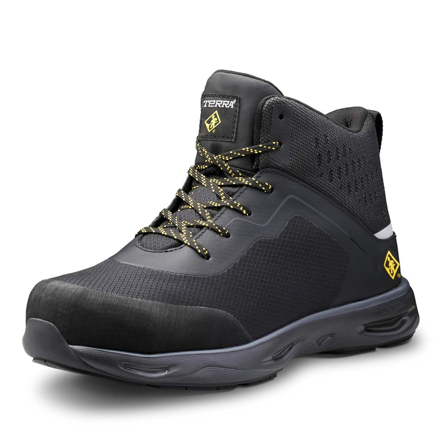 Terra Lites Mid Men's Nano Composite Toe Work Shoe, Black, 8.5 Wide