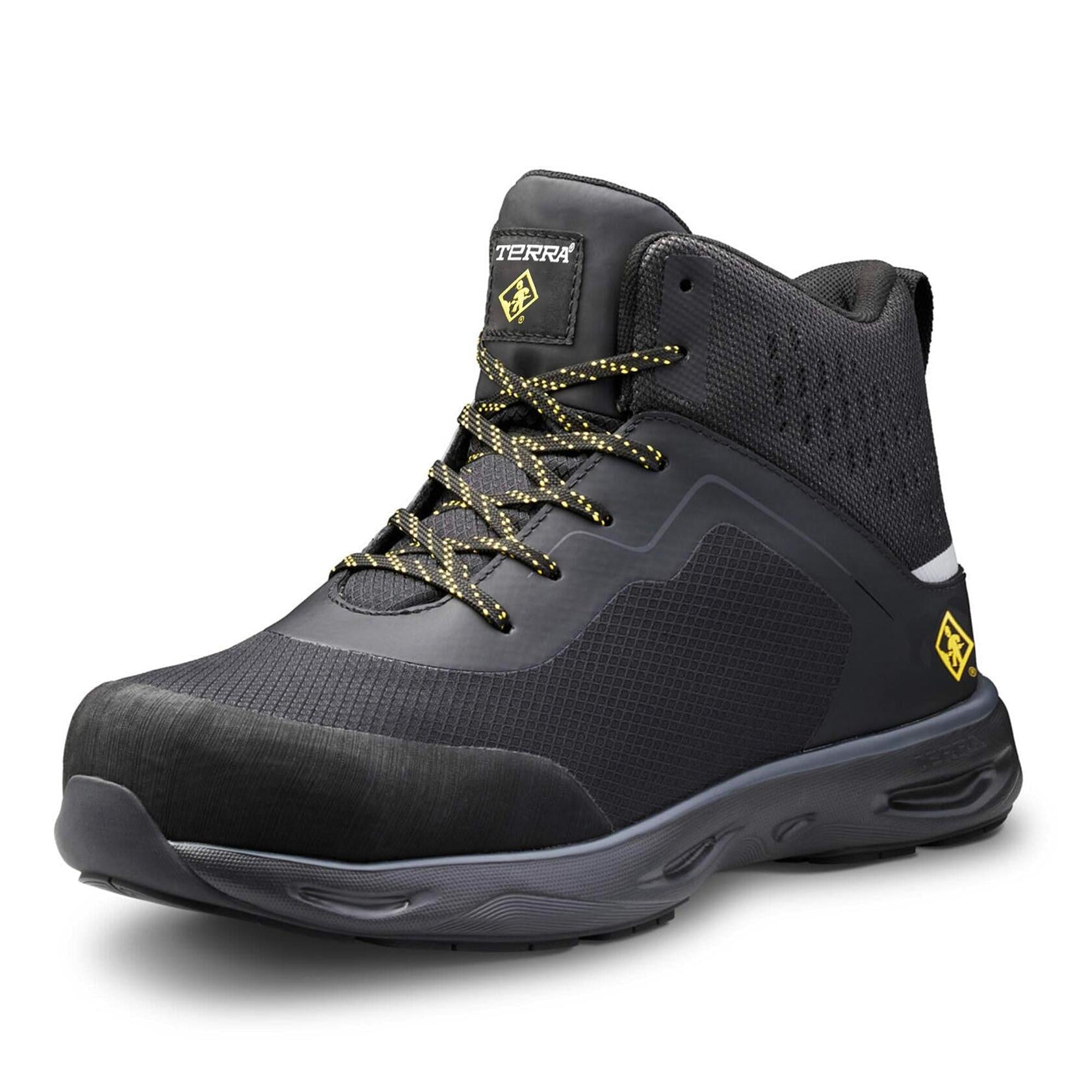 Terra Lites Mid Men's Nano Composite Toe Work Shoe, Black, 8.5 Wide