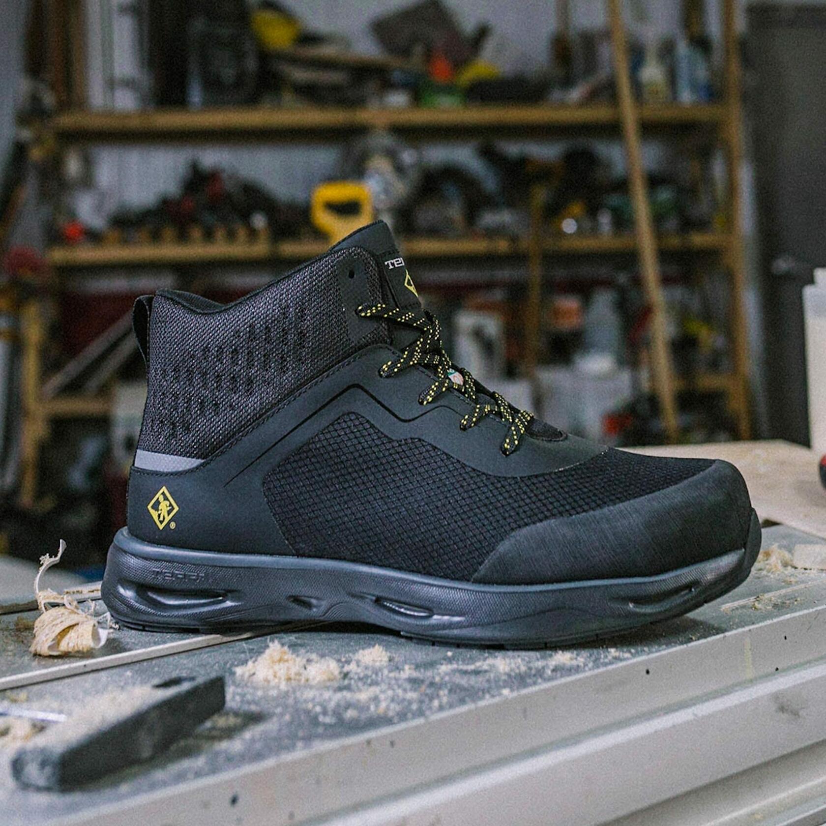 Terra Lites Mid Men's Nano Composite Toe Work Shoe, Black, 8.5 Wide