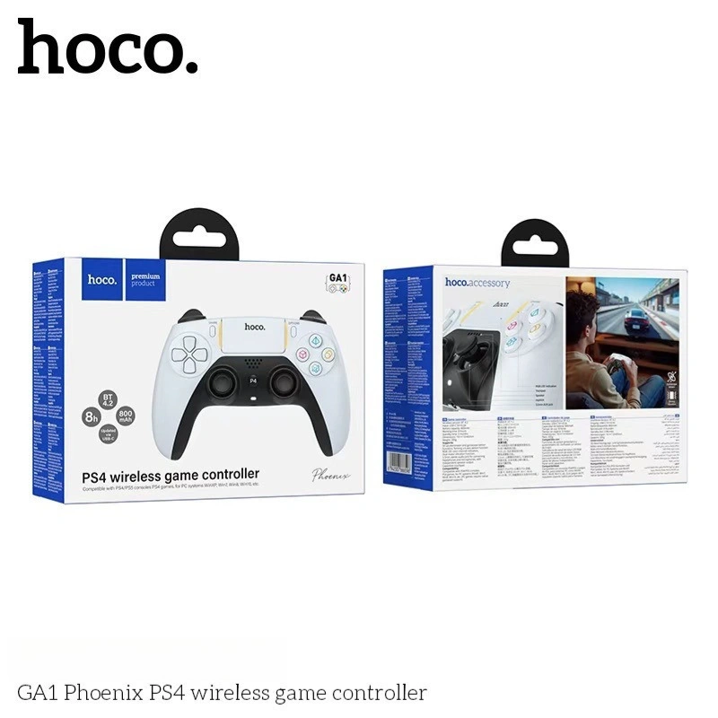 HOCO Phoenix PS4 Wireless Game Controller – Ergonomic Design, Vibration Feedback, Long Battery Life