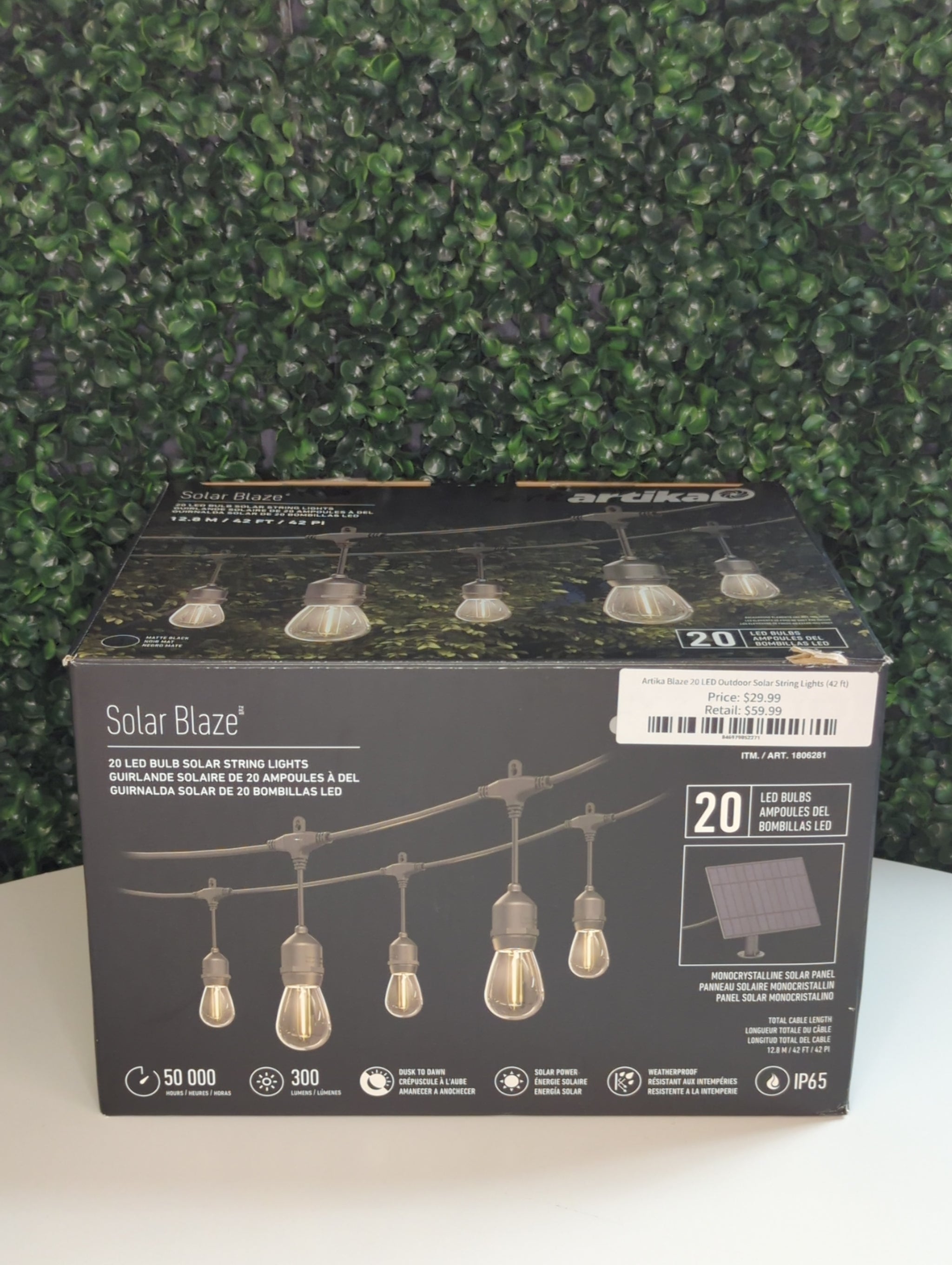 Artika Blaze 20 LED Outdoor Solar String Lights 42 ft product image
