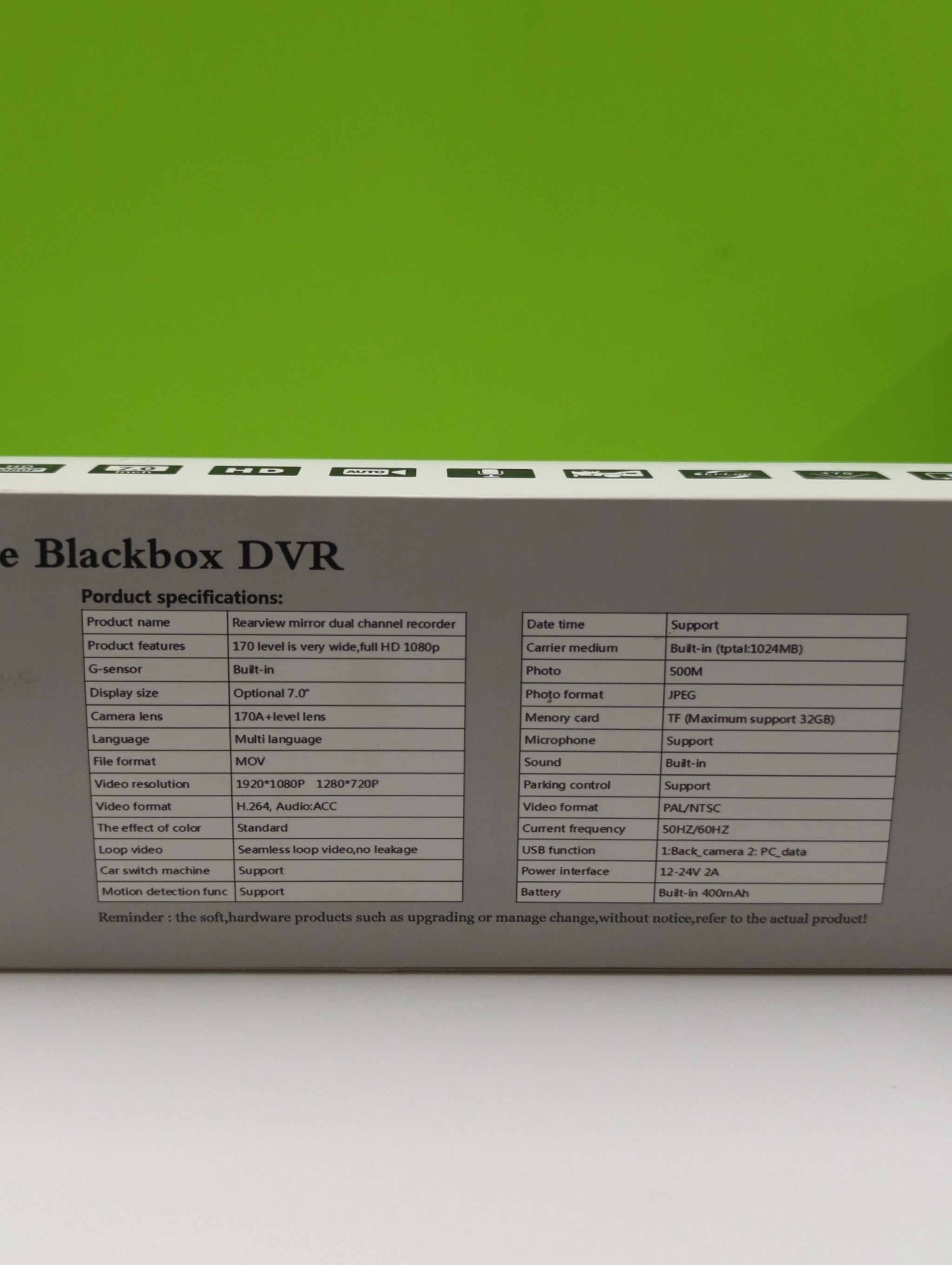 HD Touch Driving Recorder 7-inch