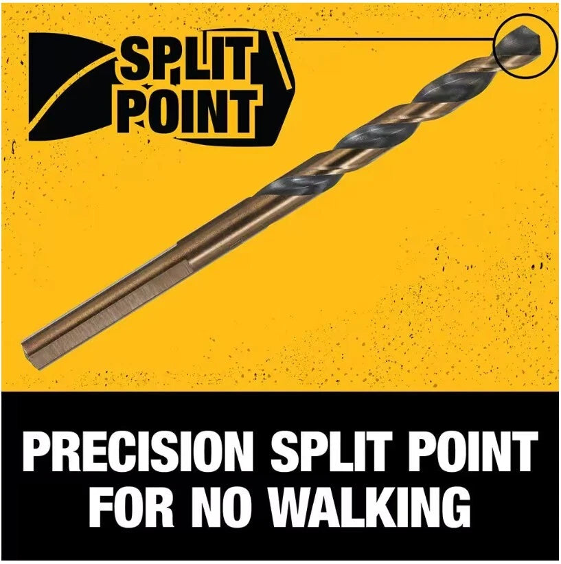 DeWalt Drill Bit Set – 10 Pack (Model DWA1180) – High-Speed Steel Bits for Wood, Metal & Plastic