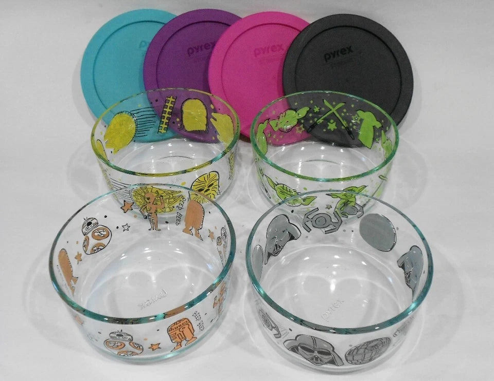 Pyrex Glass 8-Piece Star Wars Set – Durable Glass Food Storage with Iconic Star Wars Designs